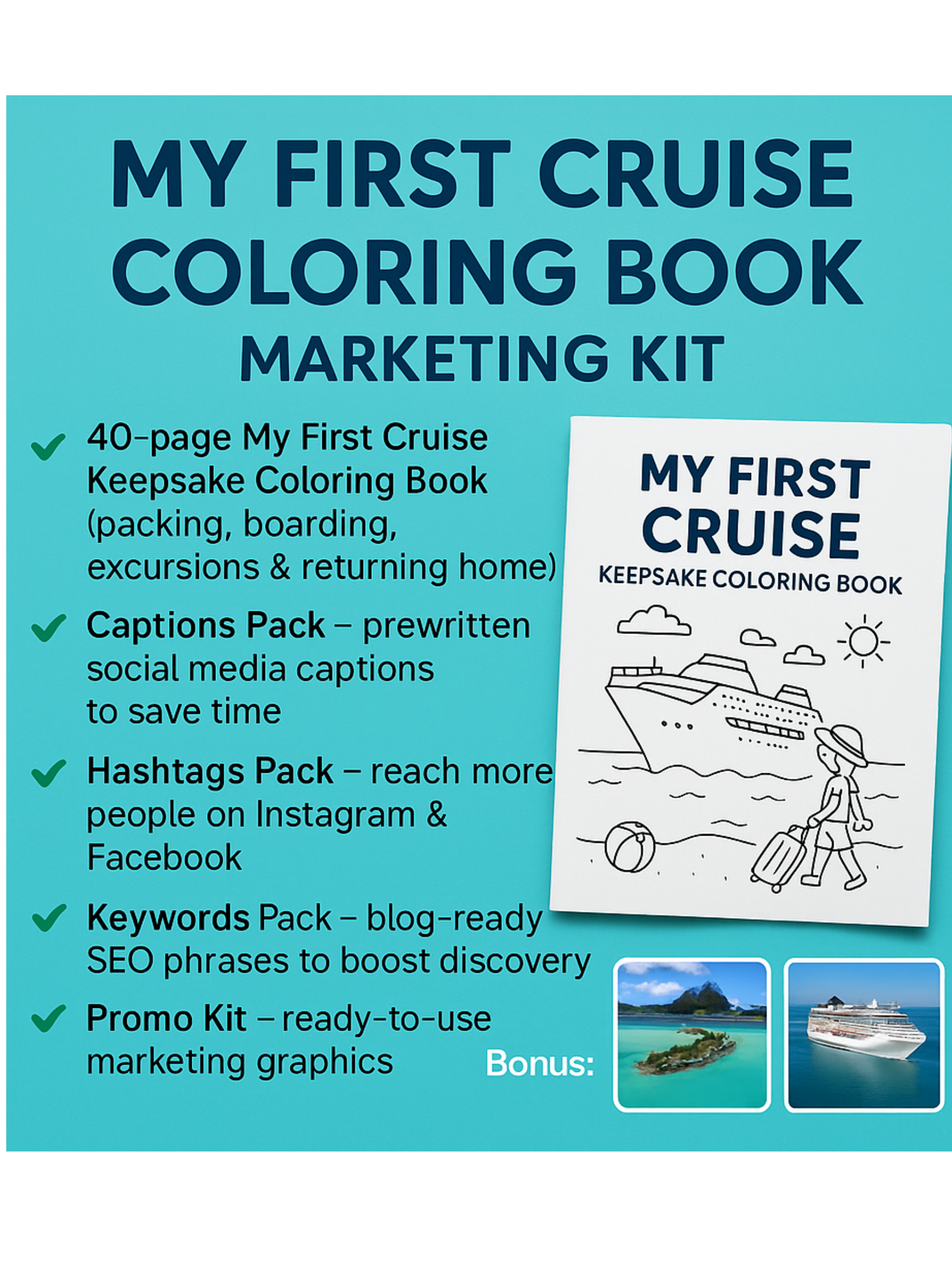 My First Cruise Coloring Book - Marketing Bundle